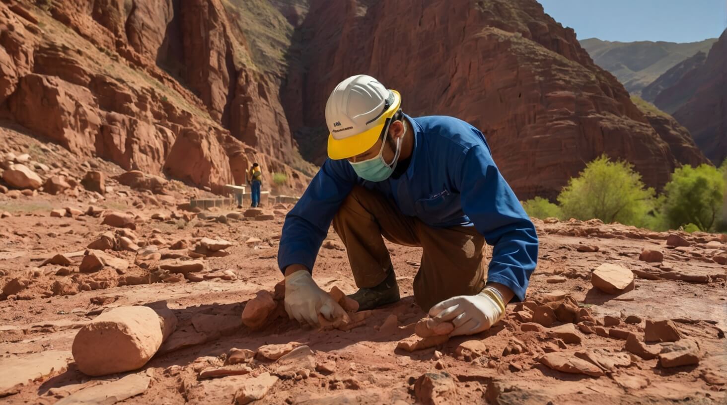People working diligently to preserve historical artifacts and documents, showcasing current preservation efforts.