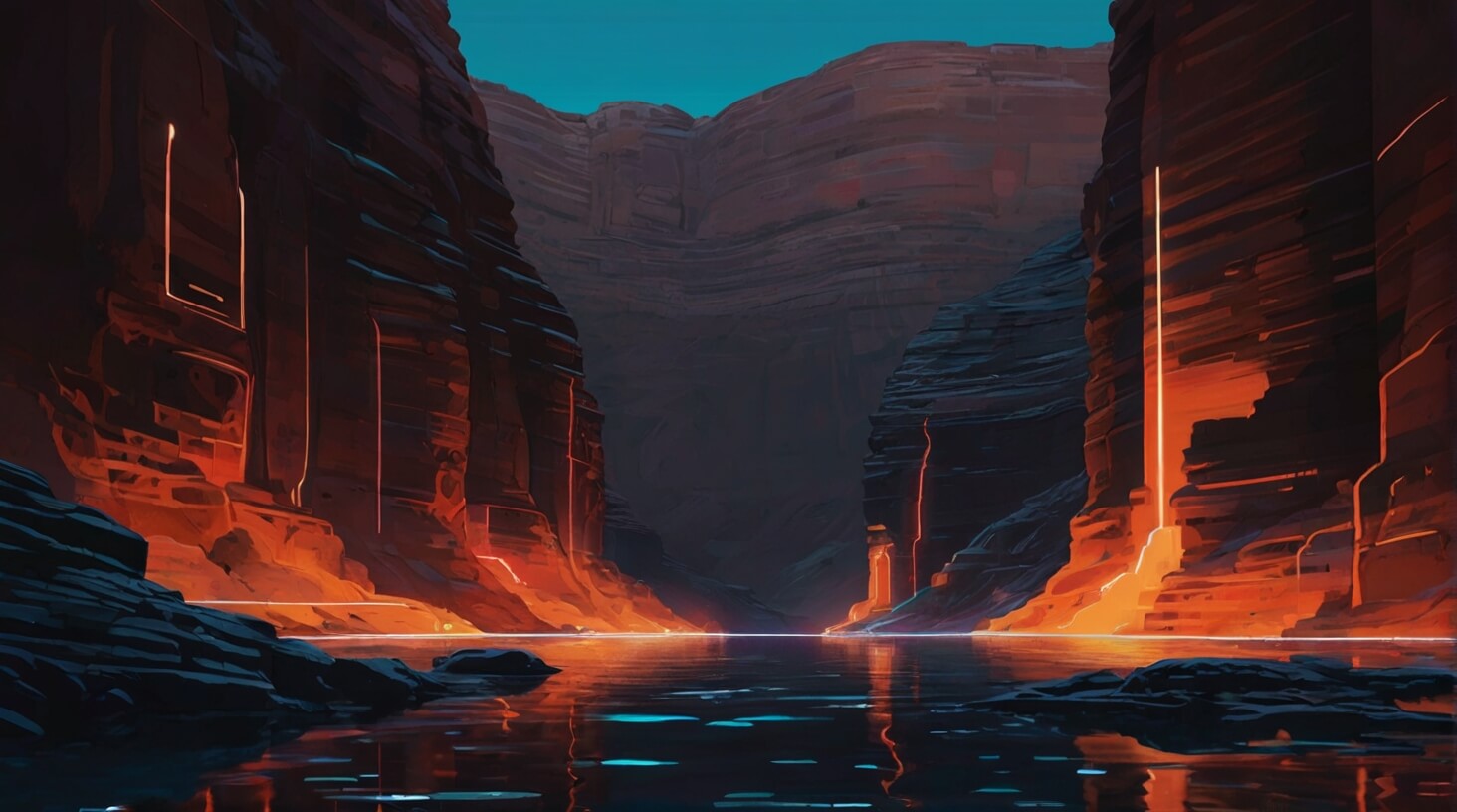 Abstract painting depicting dynamic swirls of color, hinting at future artistic directions.