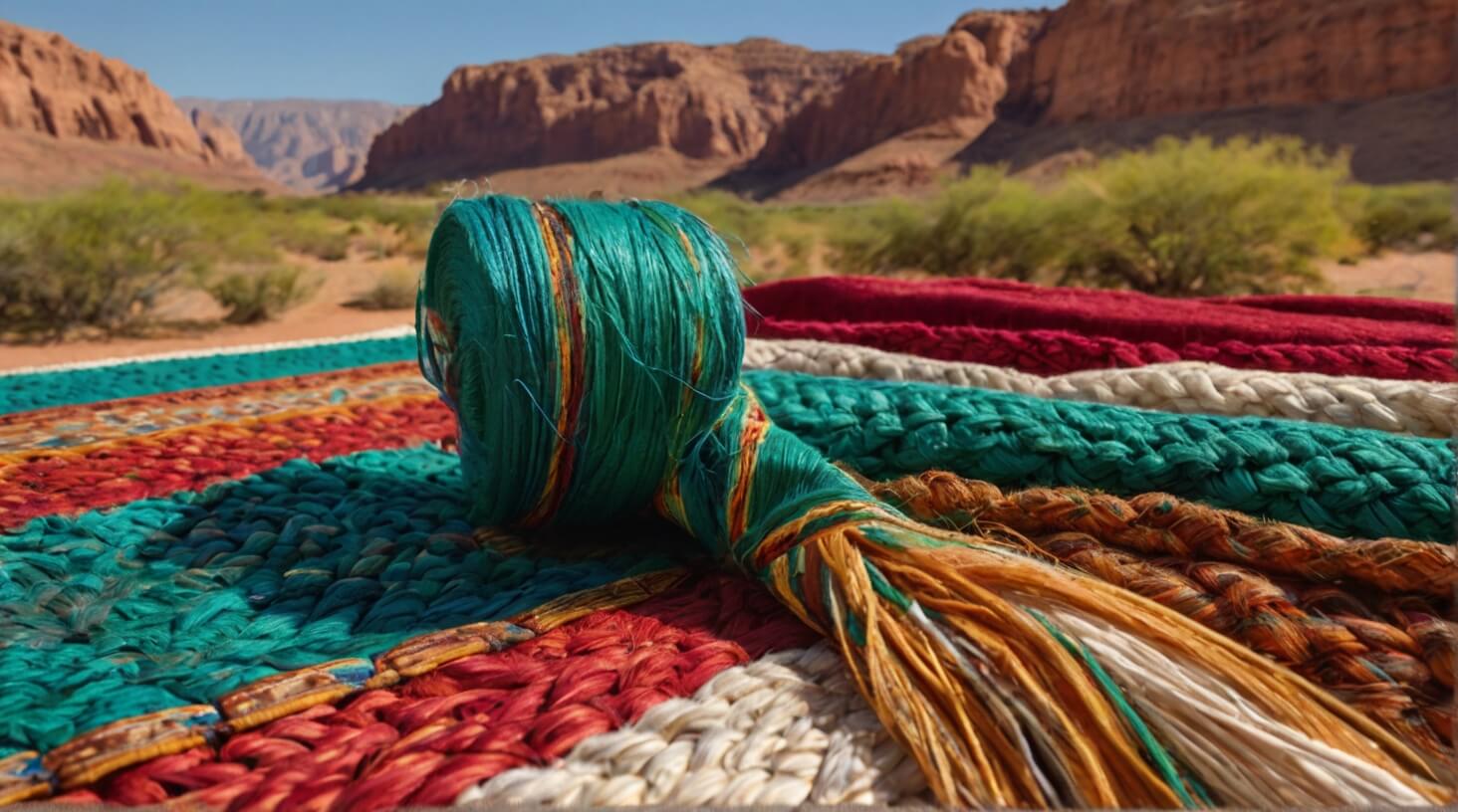 A picturesque journey through vibrant fabrics and traditional motifs inspired by the natural beauty of Dades Valley.