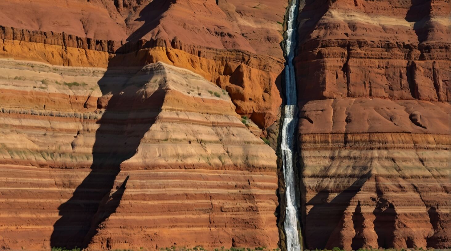 A geological formation showing layers of rock from the Precambrian era, representing the enduring foundation of Earth's history.